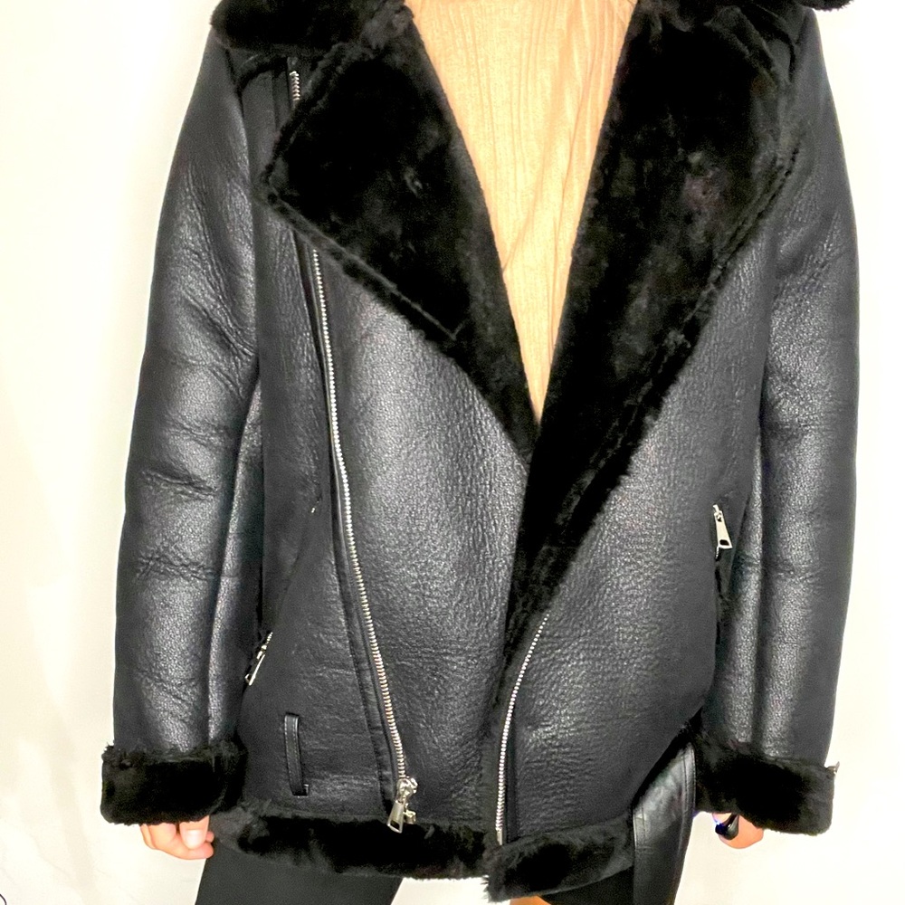 Super cool faux leather jacket